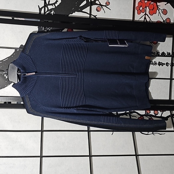 Obermeyer Vince Knit 1/2 Zip Sweater Size Small Admiral NWT - Picture 1 of 12